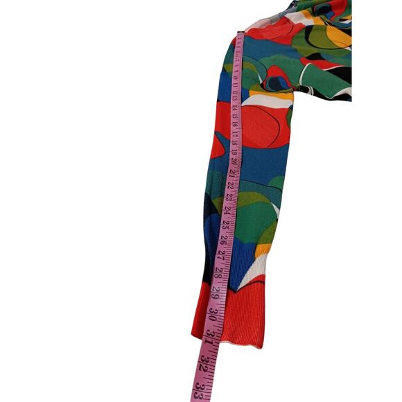 Men's Artsy Abstract‎ Lightweight Sweater M Colorful Art to Wear Work Office - Picture 5 of 12